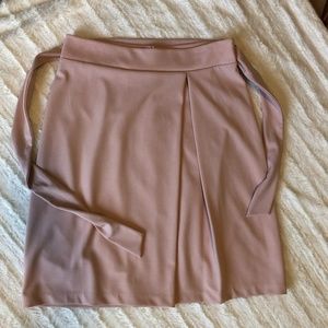 Worthington Blush Pink Belted with Pleat Midi Skirt Sz 12